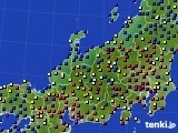 2020年12月27日の北陸地方のアメダス(日照時間)