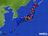 2020年12月27日のアメダス(日照時間)