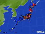 アメダス実況(日照時間)(2020年12月27日)