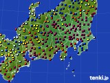 関東・甲信地方のアメダス実況(日照時間)(2020年12月28日)