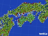 四国地方のアメダス実況(日照時間)(2020年12月29日)