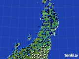 2020年12月30日の東北地方のアメダス(気温)