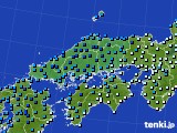 2020年12月30日の中国地方のアメダス(気温)