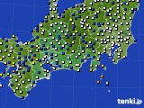 2020年12月30日の東海地方のアメダス(風向・風速)