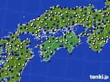 四国地方のアメダス実況(風向・風速)(2020年12月30日)