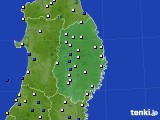 岩手県のアメダス実況(風向・風速)(2020年12月30日)