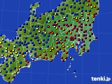 2020年12月31日の関東・甲信地方のアメダス(日照時間)