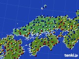 中国地方のアメダス実況(日照時間)(2020年12月31日)