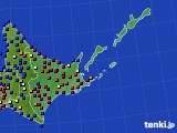 道東のアメダス実況(日照時間)(2020年12月31日)