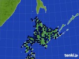 2020年12月31日の北海道地方のアメダス(気温)