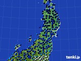 2020年12月31日の東北地方のアメダス(気温)