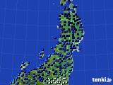 2020年12月31日の東北地方のアメダス(気温)