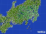 関東・甲信地方のアメダス実況(風向・風速)(2020年12月31日)