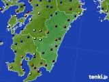 宮崎県のアメダス実況(日照時間)(2021年01月01日)