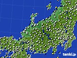 北陸地方のアメダス実況(風向・風速)(2021年01月01日)