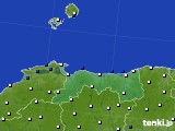 鳥取県のアメダス実況(風向・風速)(2021年01月02日)