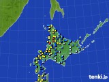 北海道地方のアメダス実況(積雪深)(2021年01月03日)