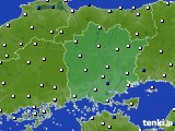 2021年01月03日の岡山県のアメダス(風向・風速)