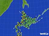 北海道地方のアメダス実況(積雪深)(2021年01月04日)