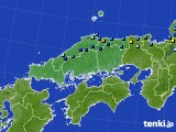 中国地方のアメダス実況(積雪深)(2021年01月04日)