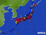 アメダス実況(日照時間)(2021年01月04日)