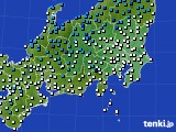 関東・甲信地方のアメダス実況(気温)(2021年01月04日)