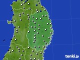 岩手県のアメダス実況(風向・風速)(2021年01月04日)