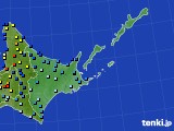 道東のアメダス実況(積雪深)(2021年01月06日)
