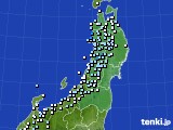 東北地方のアメダス実況(降水量)(2021年01月07日)
