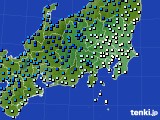 関東・甲信地方のアメダス実況(気温)(2021年01月07日)