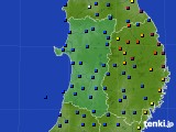 秋田県のアメダス実況(日照時間)(2021年01月08日)