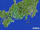 2021年01月08日の東海地方のアメダス(風向・風速)