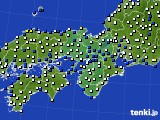 近畿地方のアメダス実況(風向・風速)(2021年01月08日)