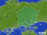 2021年01月08日の岡山県のアメダス(風向・風速)