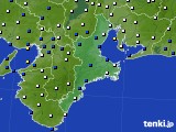 三重県のアメダス実況(風向・風速)(2021年01月09日)