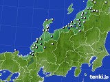 北陸地方のアメダス実況(降水量)(2021年01月10日)