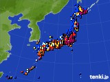 アメダス実況(日照時間)(2021年01月10日)