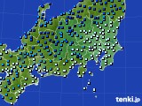 関東・甲信地方のアメダス実況(気温)(2021年01月10日)
