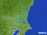 茨城県のアメダス実況(降水量)(2021年01月12日)