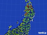 東北地方のアメダス実況(日照時間)(2021年01月12日)