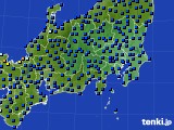 2021年01月12日の関東・甲信地方のアメダス(日照時間)