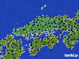 中国地方のアメダス実況(日照時間)(2021年01月12日)
