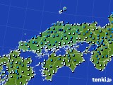 中国地方のアメダス実況(気温)(2021年01月12日)