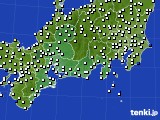 2021年01月12日の東海地方のアメダス(風向・風速)