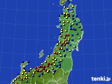 東北地方のアメダス実況(積雪深)(2021年01月13日)