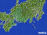 2021年01月13日の東海地方のアメダス(風向・風速)