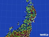 東北地方のアメダス実況(日照時間)(2021年01月14日)