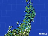 東北地方のアメダス実況(気温)(2021年01月14日)