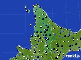 道北のアメダス実況(風向・風速)(2021年01月14日)
