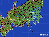 関東・甲信地方のアメダス実況(日照時間)(2021年01月15日)